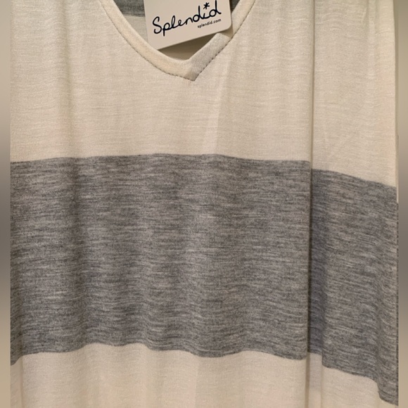 Splendid - Women’s Luna Lake heather grey striped maxi dress (x-small) - Picture 4 of 8